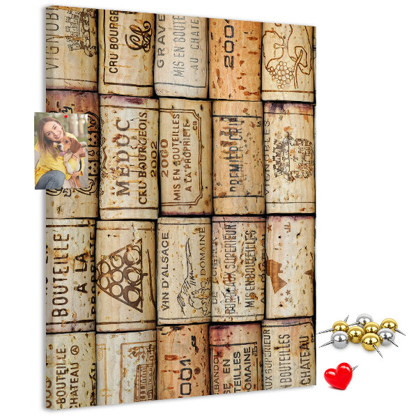 Tablero de corcho Tapones de vino de estilo rústico