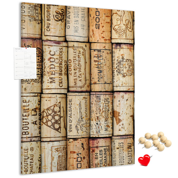 Tablero de corcho Tapones de vino de estilo rústico