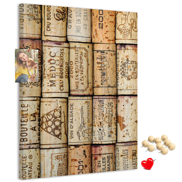 Tablero de corcho Tapones de vino de estilo rústico