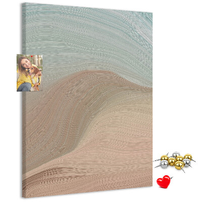 Tablero de corcho Ondas delicadas en tonos pastel