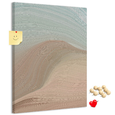 Tablero de corcho Ondas delicadas en tonos pastel