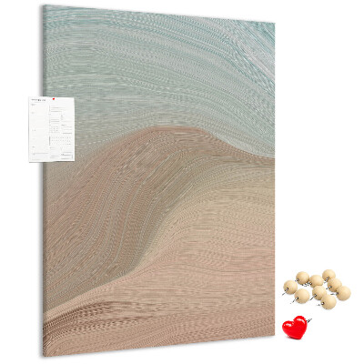 Tablero de corcho Ondas delicadas en tonos pastel