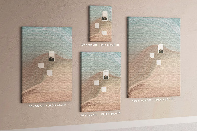 Tablero de corcho Ondas delicadas en tonos pastel