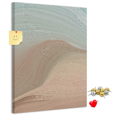 Tablero de corcho Ondas delicadas en tonos pastel