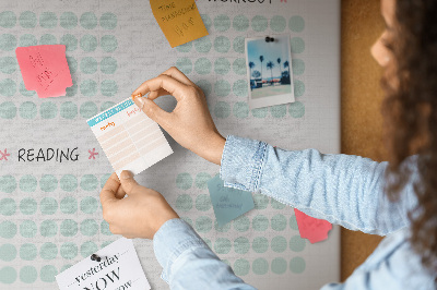 Tablero de corcho Seguimiento de hábitos minimalista