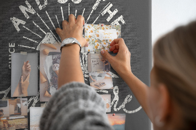 Tablero de corcho para pared con diseño de montañas y aventura al estilo clásico