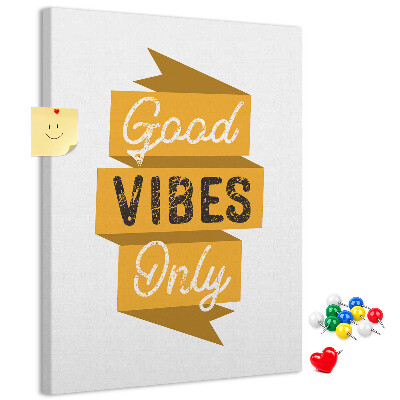 Tablón de corcho Vibraciones positivas en gráficos con estilo
