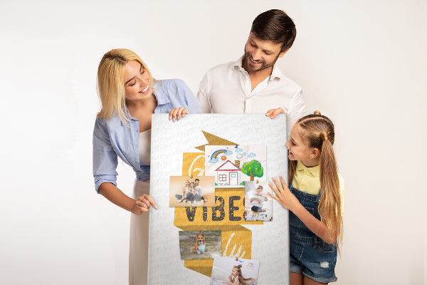Tablón de corcho Vibraciones positivas en gráficos con estilo
