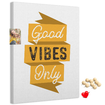 Tablón de corcho Vibraciones positivas en gráficos con estilo