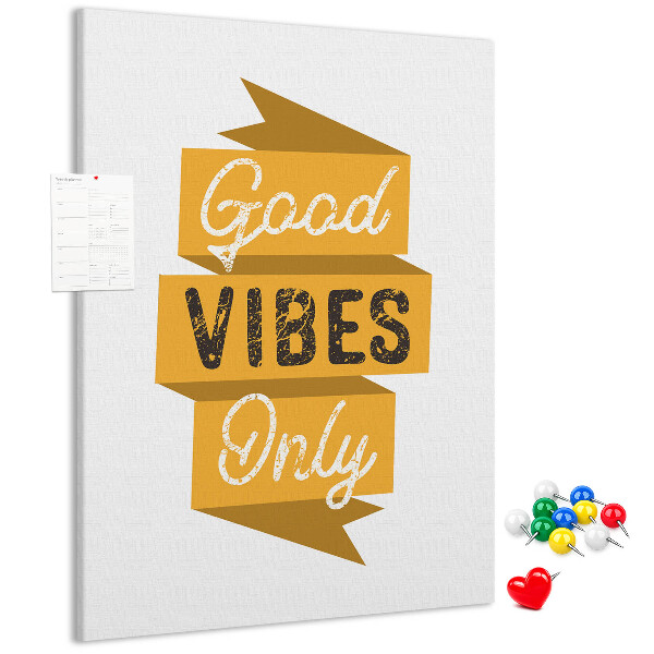 Tablón de corcho Vibraciones positivas en gráficos con estilo