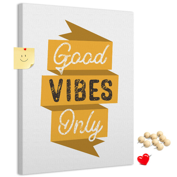 Tablón de corcho Vibraciones positivas en gráficos con estilo