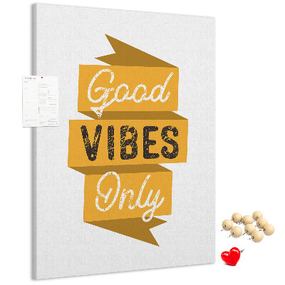 Tablón de corcho Vibraciones positivas en gráficos con estilo