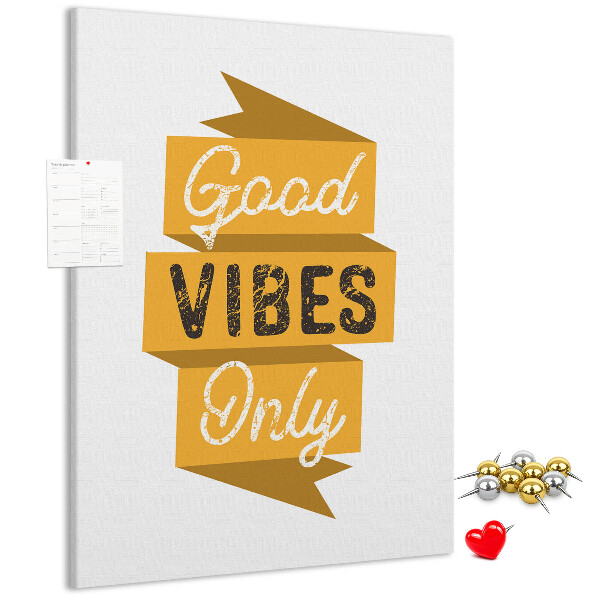Tablón de corcho Vibraciones positivas en gráficos con estilo