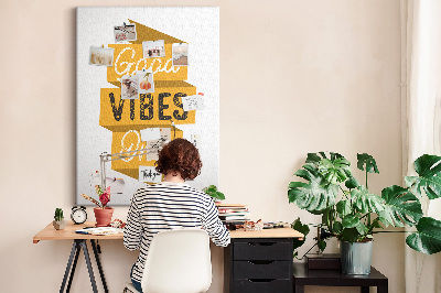 Tablón de corcho Vibraciones positivas en gráficos con estilo