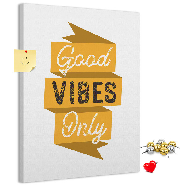 Tablón de corcho Vibraciones positivas en gráficos con estilo