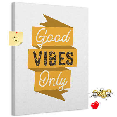 Tablón de corcho Vibraciones positivas en gráficos con estilo
