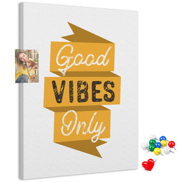 Tablón de corcho Vibraciones positivas en gráficos con estilo