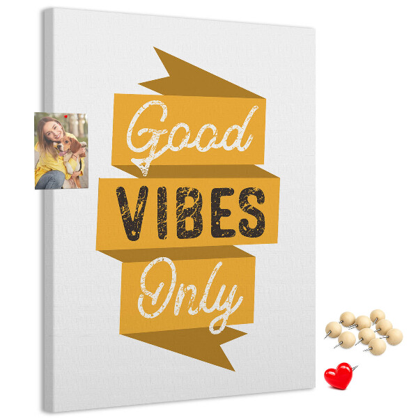 Tablón de corcho Vibraciones positivas en gráficos con estilo