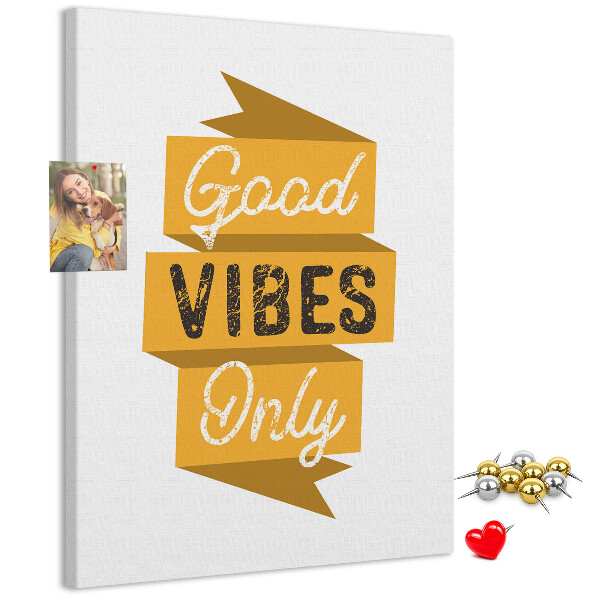 Tablón de corcho Vibraciones positivas en gráficos con estilo
