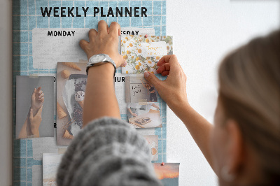 Tablón de corcho Agenda semanal con un lindo gato