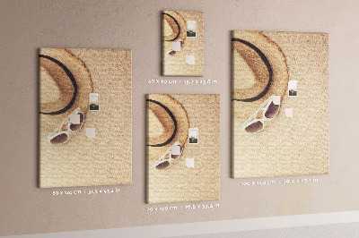 Tablero de corcho para pared Accesorios de playa de verano en la arena
