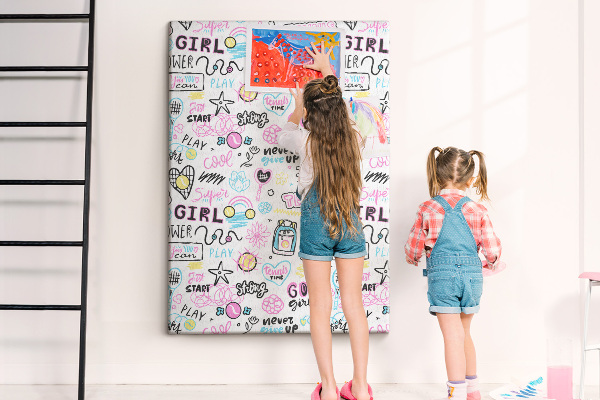 Tablero de corcho Energía deportiva y poder femenino.
