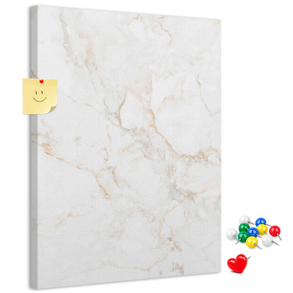 Tablero de corcho Elegante estampado de mármol en tonos claros.