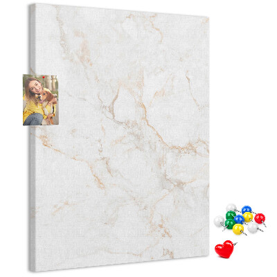 Tablero de corcho Elegante estampado de mármol en tonos claros.