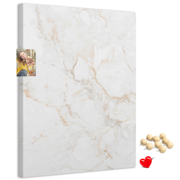 Tablero de corcho Elegante estampado de mármol en tonos claros.