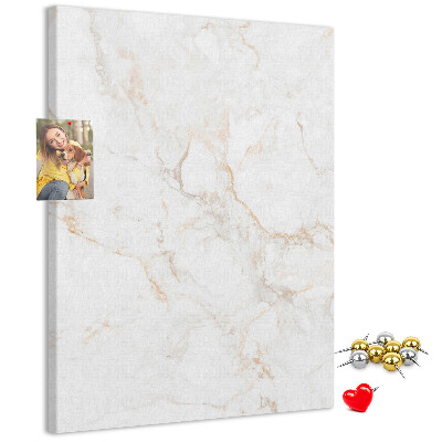 Tablero de corcho Elegante estampado de mármol en tonos claros.