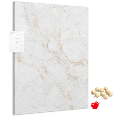 Tablero de corcho Elegante estampado de mármol en tonos claros.