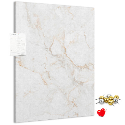 Tablero de corcho Elegante estampado de mármol en tonos claros.
