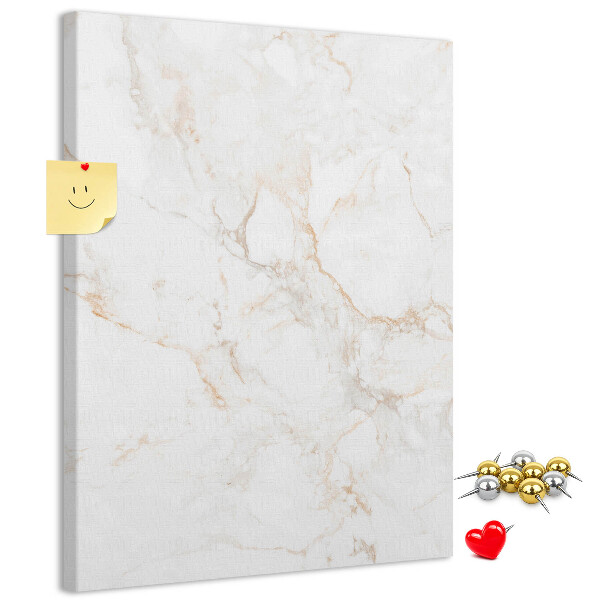 Tablero de corcho Elegante estampado de mármol en tonos claros.