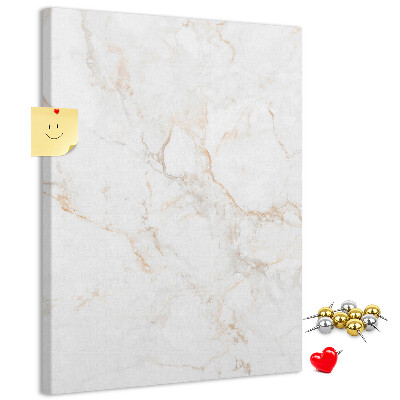 Tablero de corcho Elegante estampado de mármol en tonos claros.