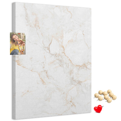 Tablero de corcho Elegante estampado de mármol en tonos claros.