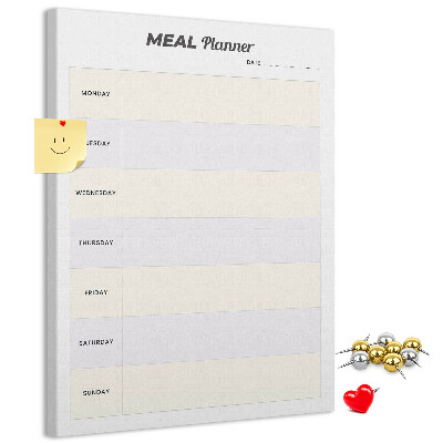 Tablón de corcho Planificador de comidas para toda la semana