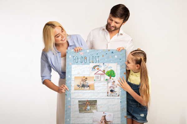 Tablero de corcho para pared Tema de estrellas para listas de tareas