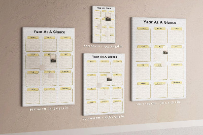 Tablón de corcho Calendario anual para la planificación de eventos