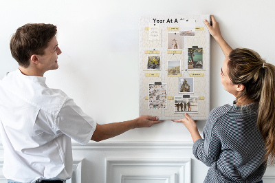 Tablón de corcho Calendario anual para la planificación de eventos