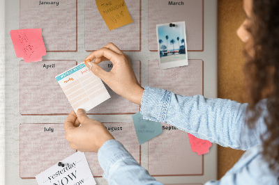 Decoración pizarra de corcho Calendario de cumpleaños con espacio para notas