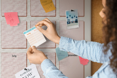 Decoración pizarra de corcho Calendario de cumpleaños con espacio para notas