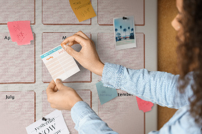 Decoración pizarra de corcho Calendario de cumpleaños con espacio para notas