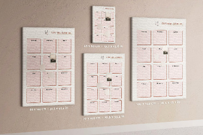 Decoración pizarra de corcho Calendario de cumpleaños con espacio para notas