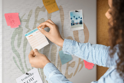 Tablero de corcho para pared Una bienvenida veraniega de estilo retro