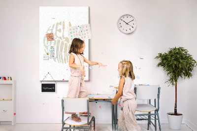 Tablero de corcho para pared Una bienvenida veraniega de estilo retro
