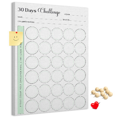 Tablón de corcho Planificador de reto de 30 días