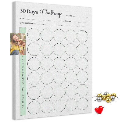 Tablón de corcho Planificador de reto de 30 días