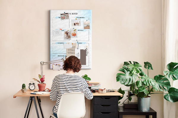 Tablero de corcho Tablero de visión con categorías de desarrollo personal