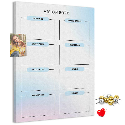 Tablero de corcho Tablero de visión con categorías de desarrollo personal