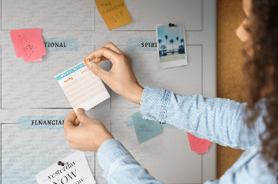 Tablero de corcho Tablero de visión con categorías de desarrollo personal